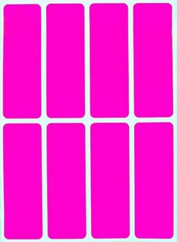 Kungsgröna skrivetiketter färgkodningsklistermärken i neonrosa 7,5 cm x 2,5 cm 120-pack