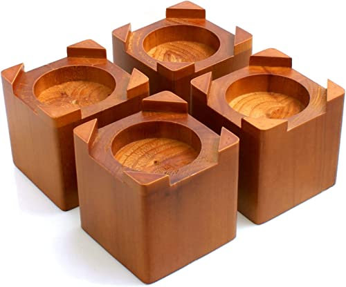 Design61 4er Bett Erhöhung Echt Holz Möbelerhöher Betterhöher Möbelerhöher Betterhöhung Möbelerhöhung Tischerhöher Elefantenfuß Bed Riser