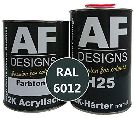 Alex Flittner Designs 2K Lack 7,5 kg Set RAL 6012 SCHWARZGRUEN matt Holz Maschinen Industrielack LKW NFZ