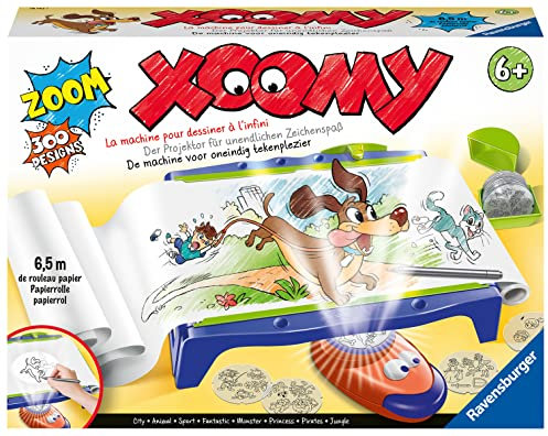 Ravensburger Xoomy® Maxi A4 18142 - Zeichnen und Malen Lernen für Kinder ab 6 Jahren, Über 300 Motiven und 6,5m Papierrolle für unendlichen Zeichenspaß
