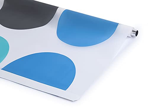 KSHANDEL24 ERSATZROLLE HALB Kassetten DUSCHROLLO Modell Retro BLAU TÜRKIS HELLGRAU ANTHRAZIT 7 Breiten ZUR Wahl (160x240 cm)