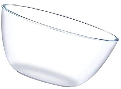 caihuashopping Bol de Service Bol à Salade de Verre Transparent Fruit Conteneur Aliments Serving Bowl Alimentation 1PC Saladier Verre