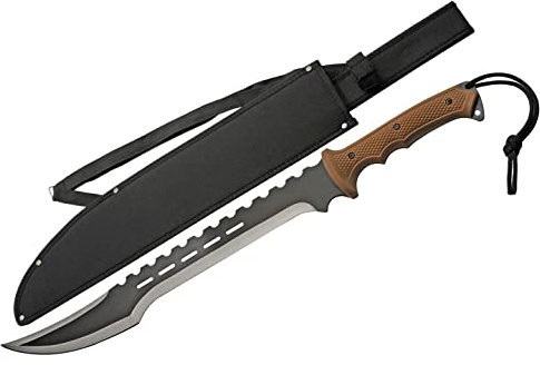 SZCO Supplies 926961 ABS Manigliato Full Tang Fantasy Outdoor Survival Machete con Guaina, Marrone, 63,5 cm Lunghezza