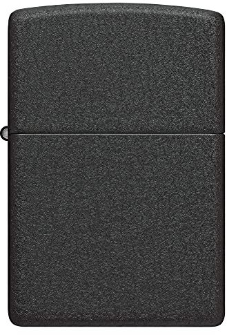 Zippo Sturmfeuerzeug - Black Crackle mit seitlicher Flammengravur - Nachfüllbar - Wiederverwendbar - Windfestes Design - Geschenkbox - Made in USA - Amazon Exclusive