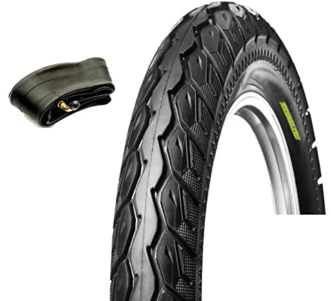 ECOVELO Reifen 16 Zoll x 2,50 (66-305) + Luftschlauchabdeckung für Elektroroller, E-Bikes, Oldtimer