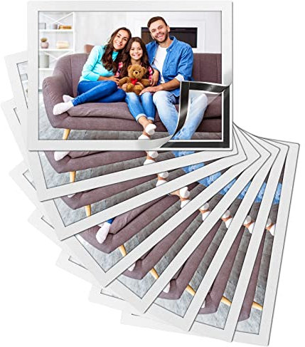 BELIHOME Magnetrahmen A4, 8 Stück A4 Info-Rahmen, Selbstklebend Aufklappbarer Magnetrahmen mit Magnetverschluss Infotasche Blatthalter für Informationsrahmen