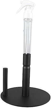 Paper Towel Holder with Spray Bottle, Stainless Steel Standing Kitchen Countertop Paper Towel Roll Holder, One-Handed Paper Towel Holder Stand with Non Slip Weighted Base