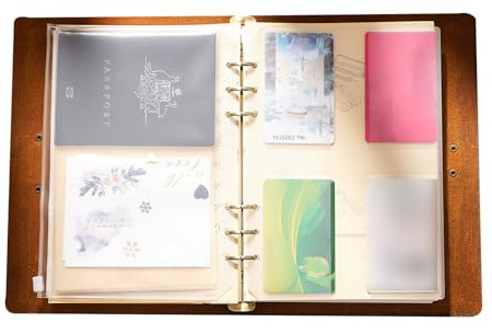 KISSKI·H Olvido Reise-Notizbuch aus Leder, A5, nachfüllbar, Notizbuch, 6-Ringbuch-Organizer, Vintage-Tagebuch für Studenten/Schriftsteller/Business, Geschenk für Damen/Herren, Braun
