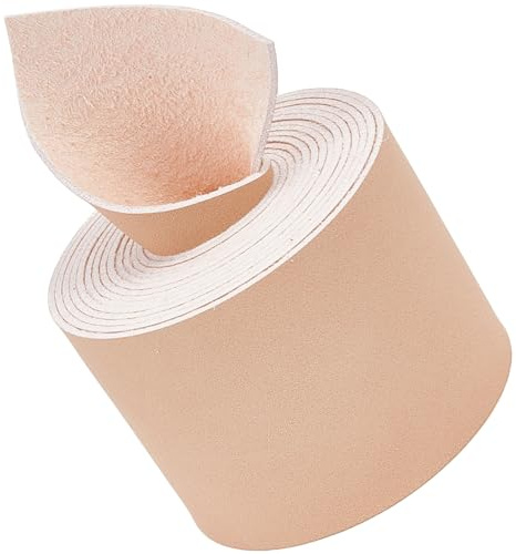 GORGECRAFT 50mm di Larghezza Strisce di Pelle 2m di Lunghezza Cinturino in Finta Pelle 1.2mm di Spessore Piatto Cordoncino di Cuoio Fili di Grana di Litchi Corda per Artigianato Fai da Te, Peachpuff
