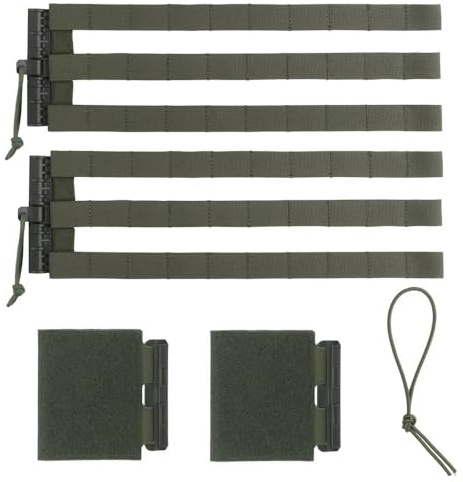 Peminkoo Tactical Skeletal Cummerbund Upgarde Kit 3 Band MOLLE Quick Release Spänne Set JPC 420 419 XPC Airsoft Jakt, Väst Tillbehör, gRÖN, en storlek
