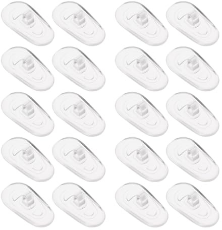 SG Store 10 Paires de Plaquettes de Nez pour Lunettes en Silicone Ovale en Forme de D 7 X 14 Mm Compatible avec Tom Ford les Lunettes/lunettes de Soleil à Visser/à Clipser