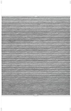 GARDINIA Plissee Concept Lilly Green zum Klemmen, Ohne Bohren, Sichtschutz, Blendschutz, Blickdichtes Faltrollo, Recycling-Stoff, Grau, 80 x 210 cm (BxH)