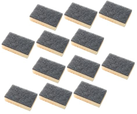 Healvian 24pcs Heavy Duty Kitchen Cleaning Sponge Wipe Double Sided Scrub Sponges for Dishwashing Multi-use Abrasive Scouring Pad for Kitchen Scouring