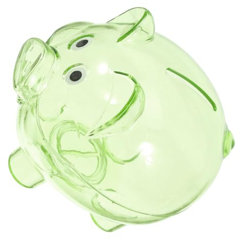 Operitacx Salvadanaio Forma Di Maiale Per Bambine Salvadanaio Grande Trasparente in Plastica Porta Monete Resistente Per Ragazzo Ragazza