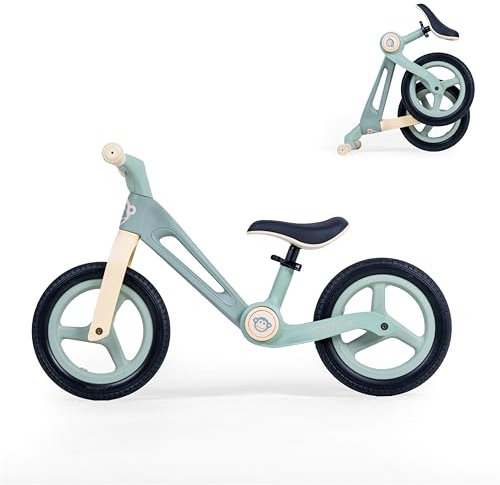 Kidcruiser Compact Laufrad ab 2 Jahre [2 bis 5 Jahren] klappbar & federleicht, verstellbare ergonomischer Sitz & pannensichere 12 Zoll Räder - Balance Bike für Jungen & Mädchen - Mintgrün