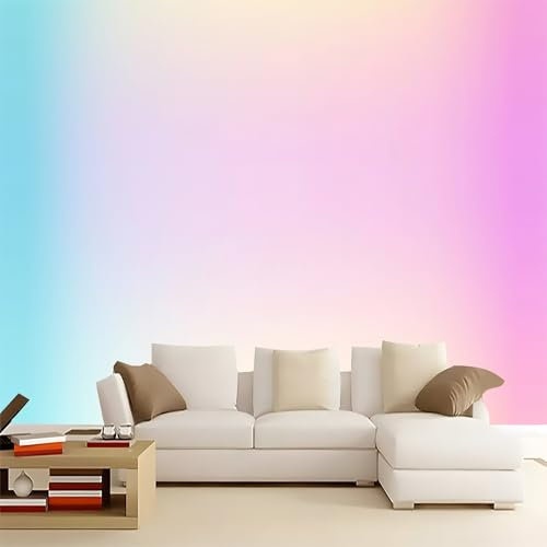 Fototapete Regenbogen-Farbverlaufshintergrund Wanddekoration für Schlafzimmer Wohnzimmer 200 x 140 cmVliestapete Wandtapete moderne Wand Lila