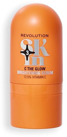 Revolution Skin, C The Glow 12.5% Vitamin C Brightening Serum, Face Serum, Boosts Radiance, Hydrating Formula, Vegan & Creulty-Free, 30ml