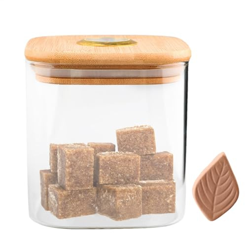 Luftdichte Zuckerdose – Küchenaufbewahrungsbox, Mehrzweck-Vorratsdose | Brauner Zucker Vorratsdose mit Tonschale, Feuchtigkeitserkennung Glasdose für weißen Zucker, Müsli, Reis, Obst