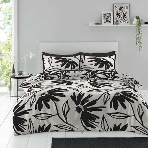 Super Dreamer 4 Pcs King Size Duvet Cover Set - Poly Cotton Soft Quilt Cover, Fitted Sheet & Pillow Cases - Breathable Complete Bedding Sets - Machine Wash Anti Allergic Bed Linen, Matthias