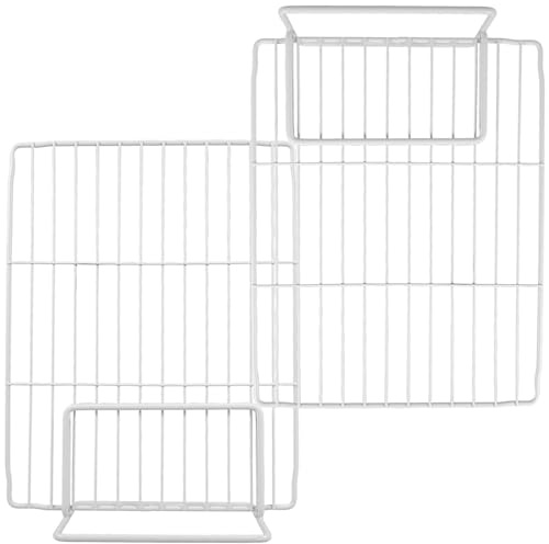 VILLFUL Iron Mesh Fridge Mesh Divider Shelf Organizer with Retractable Range 37-44cm for Homes and Commercial Kitchens, Practical and Sturdy Freezer Shelf Divider for Seasoning Bottles