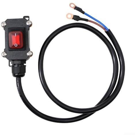 Robuster Motorrad-Batterieschalter für 12 V 24 V DC mit wasserdichter versiegelter Konstruktion und isoliertem Kabel für zuverlässige Batterie-Trennung (30 cm)