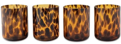 Set di 4 bicchieri da 354,9 ml in stile classico vintage in cristallo trasparente per cocktail, whisky, succhi di frutta, caffè freddo, bicchieri resistenti senza piombo, lavabili in lavastoviglie
