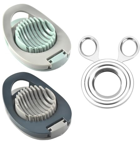 2 Pieces of Egg Divider, 1 Piece of Egg Shell Opener, Stainless Steel Cutter, Safe and Hangable, Chef Tool, Suitable for Mushrooms, Bananas, Ham.