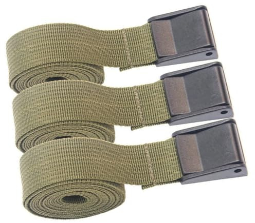 3pcs Tie down Straps with Press Buckle for Cargo Securing | Nylon Webbing and Plastic, Standard Bandwidth, Suitable for Tents and Backpack Use Outdoors