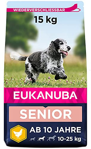 Eukanuba Complete Dry Dog Food for Senior Medium Breeds with Fresh Chicken 15 kg