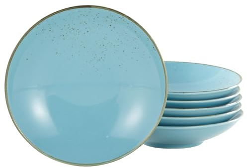 Creatable, 22061, Serie Nature Collection, 6-teiliges Geschirrset für 6 Personen, Suppenteller aus Steinzeug, spülmaschinen- und mikrowellengeeignet, Qualitätsproduktion