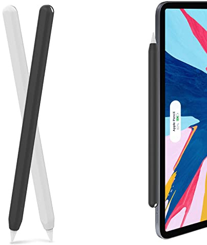 AHASTYLE Apple Pencil Hülle Silikon Apple Pencil Case | Ultra Dünn Apple Pencil Abdeckung Kompatibel mit Apple Pencil 2. Generation und Apple Pencil Pro, 2 Pack