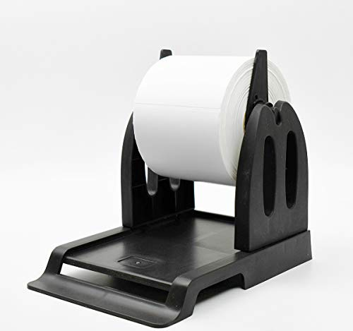 Thermo-Etikettenhalter für Rollen und Fächerfalz-Etiketten, ideal für Desktop-Thermodrucker, Etikettenhalter, Schwarz
