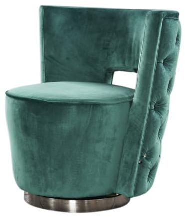 KAWOLA Cocktailsessel Drehsessel Loungesessel Senso Clubsessel, Velvet Grün Samt Sessel, Moderner Wohnzimmer Sessel, Gemütlicher Relaxsessel