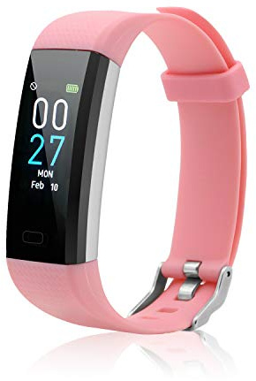 Fitness Tracker with Heart Rate Activity Tracker Sleep Monitor, Smart Watch Health Tracker IP68 Pedometer Step Counter for Man Women(Pink)