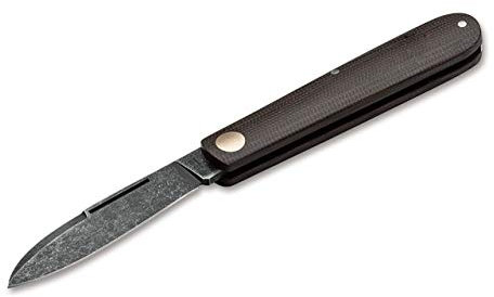 Böker Solingen® Barlow Prime EDC Grün - klassisches Slipjoint Messer 42a konform - traditionelles Klappmesser mit Micarta Griff - Made in Germany - Gentleman Taschen-Messer mit Etui & Geschenk-Box