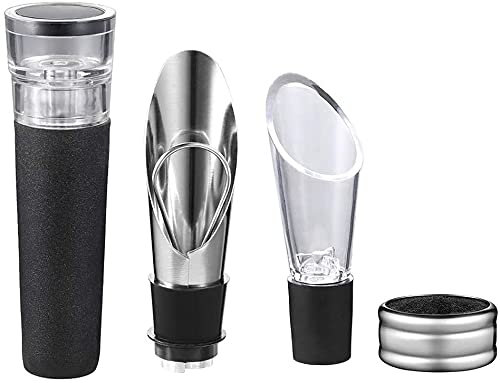 llxyzrzbhd Sektverschluss Hebel Weinverschluss 4Pcs Weinflaschenzubehör Ausgießer Stopper Schnapsausgießer Freier Fluss Halten Sie Wein frisch Saver Sealing Bar Tools 929