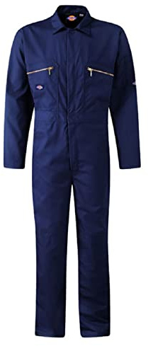 Dickies Mens Redhawk Overall Sizes 38R-60R'' NAVY Zip Closure Highly Durable Reinforced Knee to Take Knee Pads Two Zipped Chest Pockets (56R, NAVY)