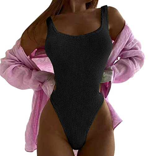 LAOSU Maillot De Bain Une Pièce pour Femme,Elégant Monokini,Maillot De Bain Blanc,Maillot Une Piece Shorty,Maillot 1 Piece Bustier,Bikini Doré,Maillot De Bain Sculptant Et Gainant