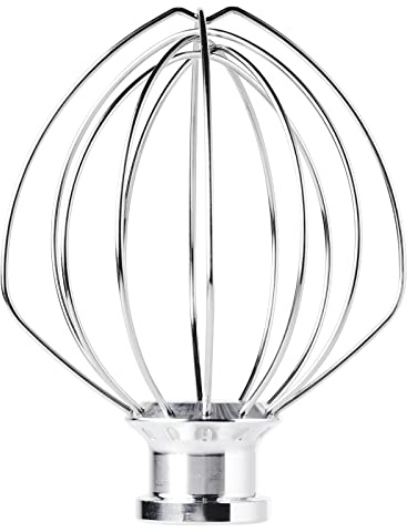 Schneebesen für KitchenAid 4,5 und 5 Quart Mittelgroße Küchenmaschinen mit kippbarem Motorkopf, K45WW 6-Draht Peitsche Aufsatz, Eiercreme Rührer, Kuchen Mayonnaise Rührbesen, Zubehör für Kitchen Aid