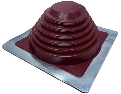 Chimsoc HT Rubber Pipe Flashing - Red High Temperature Silicone - Suits 0-150mm Diameter Pipes