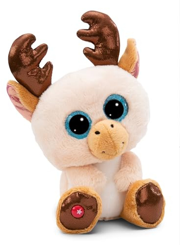 NICI Kuscheltier GLUBSCHIS Rentier Mandellin 15cm beige - Stofftier aus weichem Plüsch, niedliches Plüschtier zum Kuscheln und Spielen, für Kinder & Erwachsene, tolle Geschenkidee - 48854