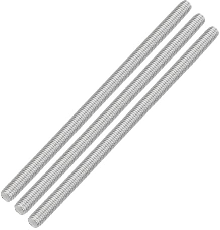 QUARKZMAN 3Pcs Varilla Roscada Completa M8 x 160mm Acero Inoxidable 304 Rosca a la Derecha Pernos de Barra para Ensamblaje de Muebles y Maquinaria