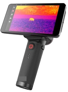 Termocamera professionale, Telecamera da caccia for imaging termico Ricerca esterna 1667 m Visione notturna a infrarossi Rilevamento della temperatura Schermo da 5 pollici Strumenti per la risoluzione
