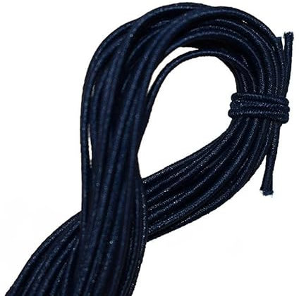 Banda elástica tejida para coser de 1,2 MM x 20 M, accesorios para joyería, cuerda de goma elástica para bricolaje, pulsera, collar, cordón elástico trenzado, azul marino