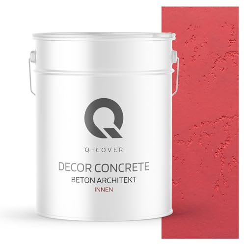 Q-COVER Beton Architekt 15 kg Rosa | intonaco decorativo effetto cemento per interni | pronto all’uso | resa ca. 10 m² | ampia scelta colori