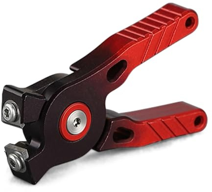 Alomejor Outil de Pêche de Poche, Mini Coupe-Fil Portable, Forte Force de Coupe, Alliage D'aluminium Rouge Noir
