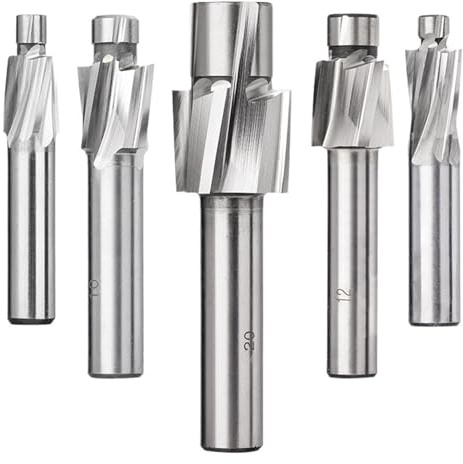 Countersunk milling cutter, high-speed steel countersunk cutter, flat bottomed countersunk drilling and reaming cutter(5.2X9.5X8X6X13X51)
