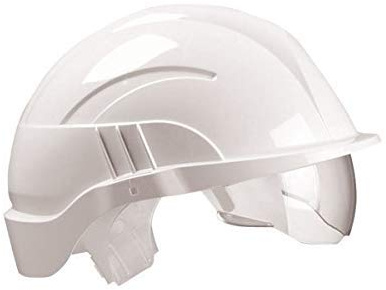 CENTURION CNS10PLUSEWA VISION PLUS SAFETY HELMET WHITE C/W INTEGRATED VISOR, 51-63cm (Standard) 52-64cm With Ratchet