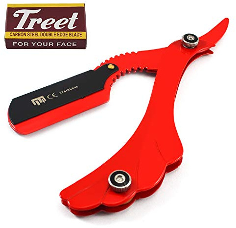 Luxury Wing Style Barber Wet Hair Shaving Razor Kit Straight Edge Folding Knife Men Cut Throat Blades