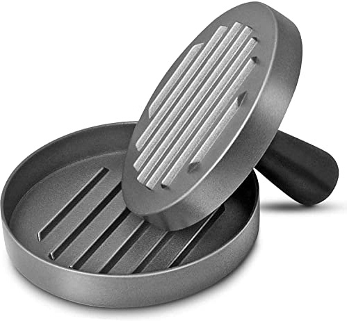 RODMAIE Burgerpresse aus Aluminiumguss Burger Maker mit 2 Blatt Backpapier, Hamburgerpresse Set für köstliche Hamburger, Pastetchen, BBQ, Burger Press Quarter Pounder mit Antihaftbeschichtung
